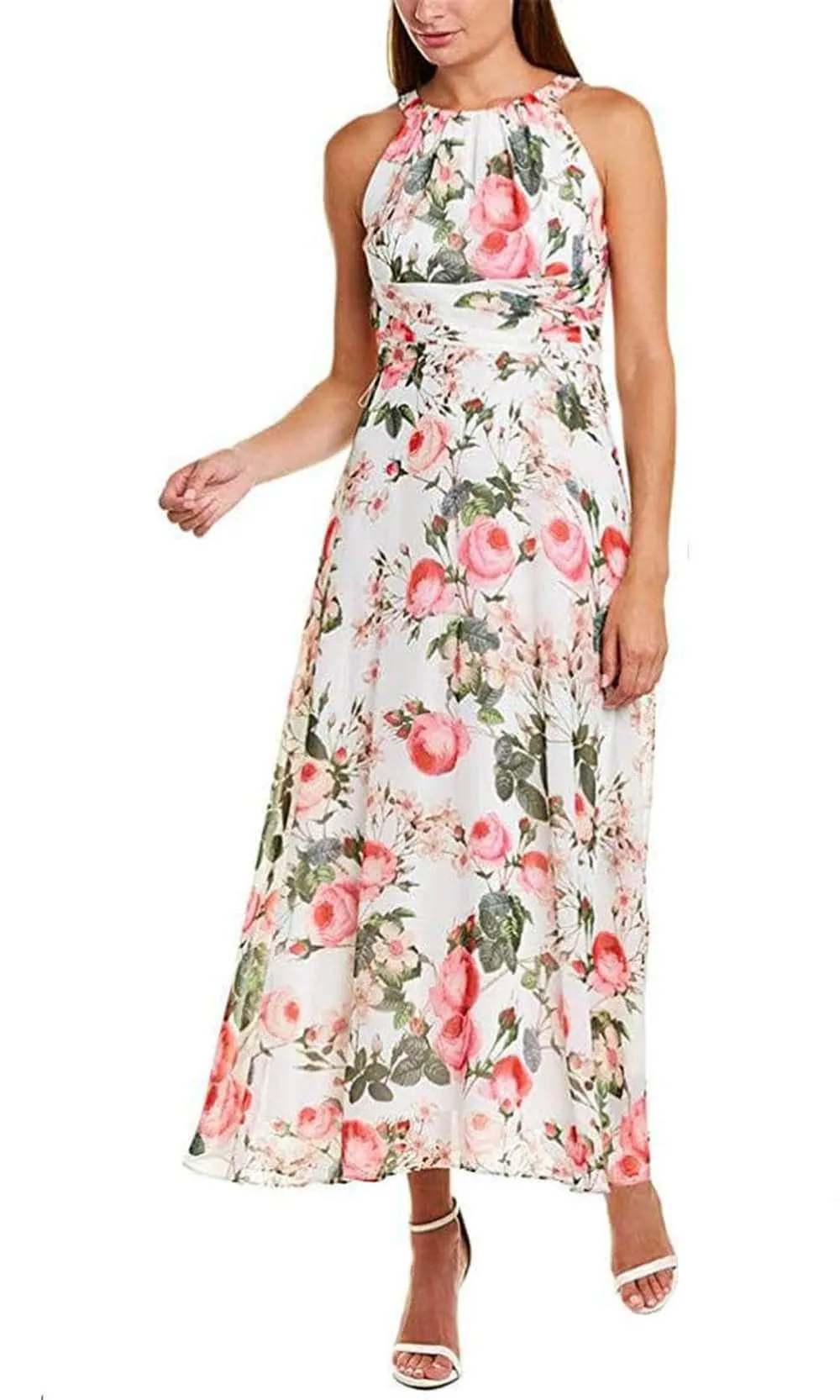 Adrianna Papell AP1D103963 - Sleeveless Halter Neck Long Dress