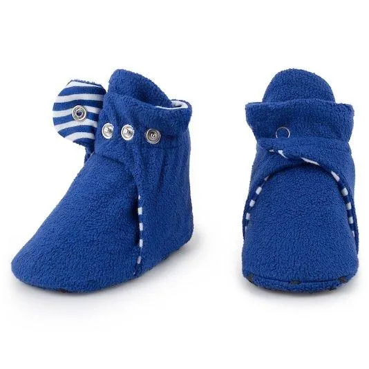 Anchor Blue w/ Fleece Baby Booties