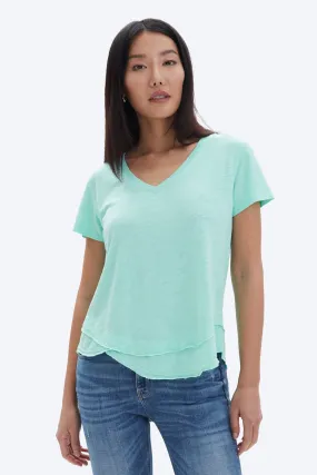 AVA V-NECK MOCK LAYER T-SHIRT