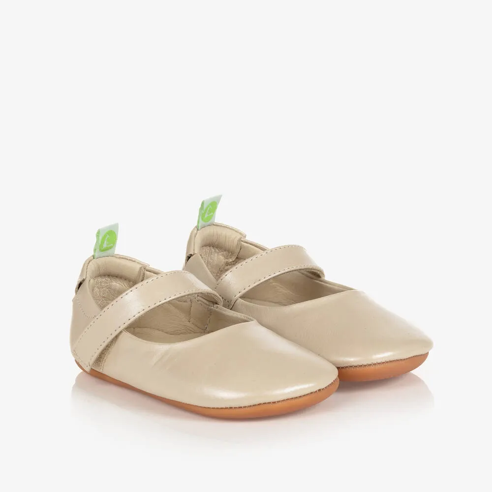 Baby Girls Ivory Leather Shoes