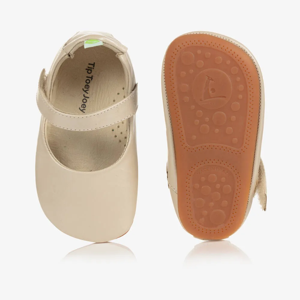 Baby Girls Ivory Leather Shoes