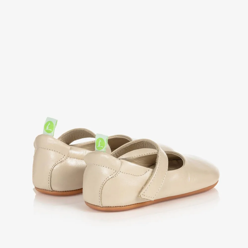 Baby Girls Ivory Leather Shoes