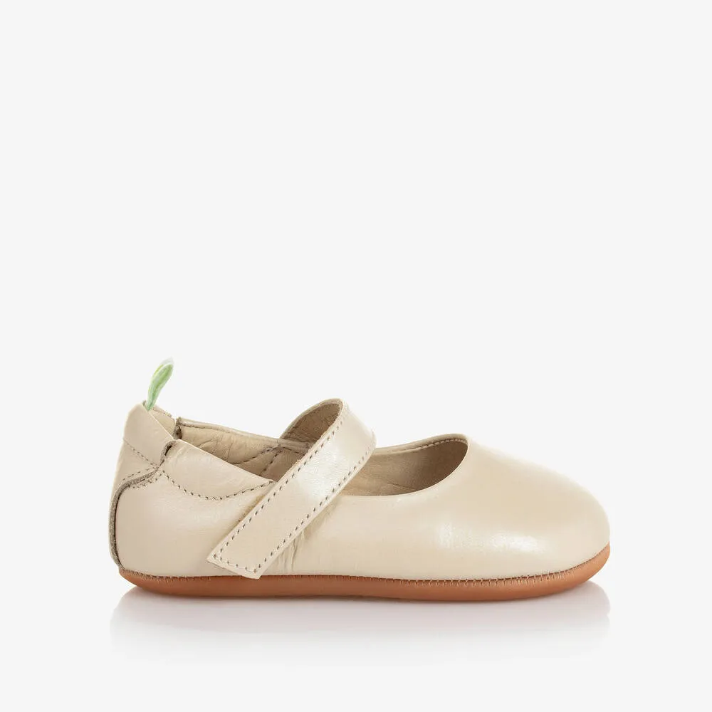 Baby Girls Ivory Leather Shoes