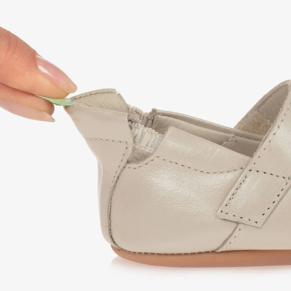 Baby Girls Ivory Leather Shoes