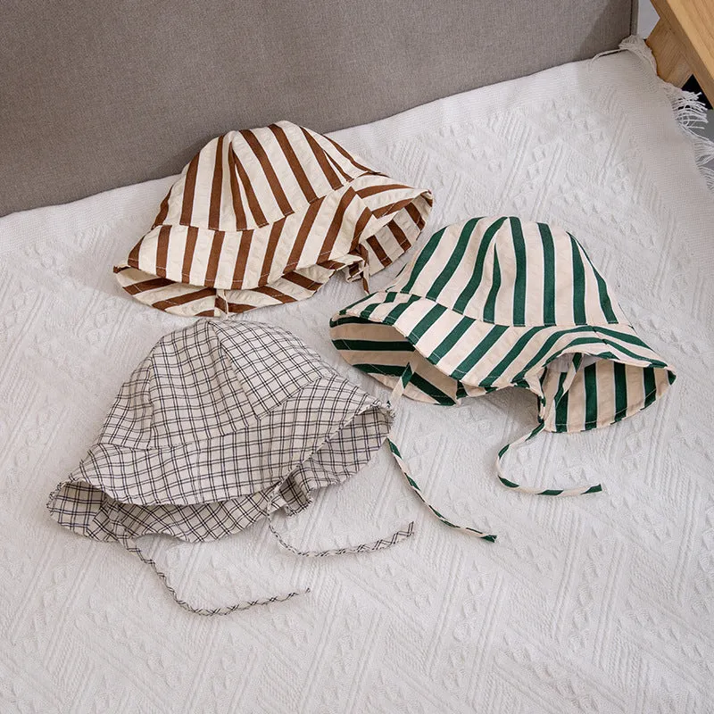 Baby Kid Girls Striped Checked Accessories Hats Wholesale 240111119