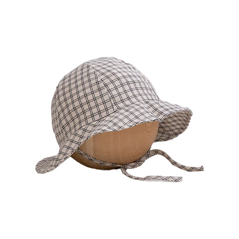 Baby Kid Girls Striped Checked Accessories Hats Wholesale 240111119