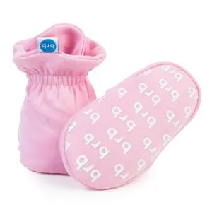 Ballet Pink Cotton Baby Booties