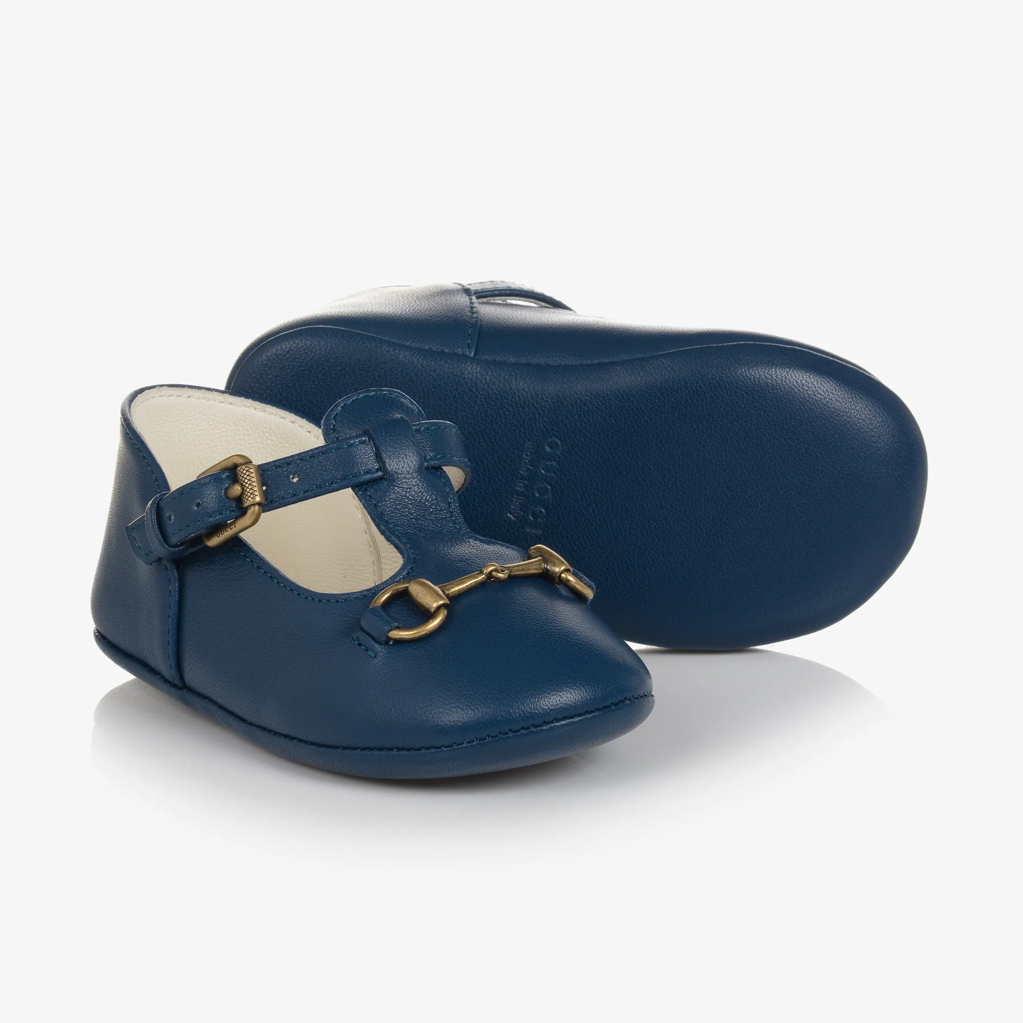 Blue Leather Pre-Walker Baby Shoes