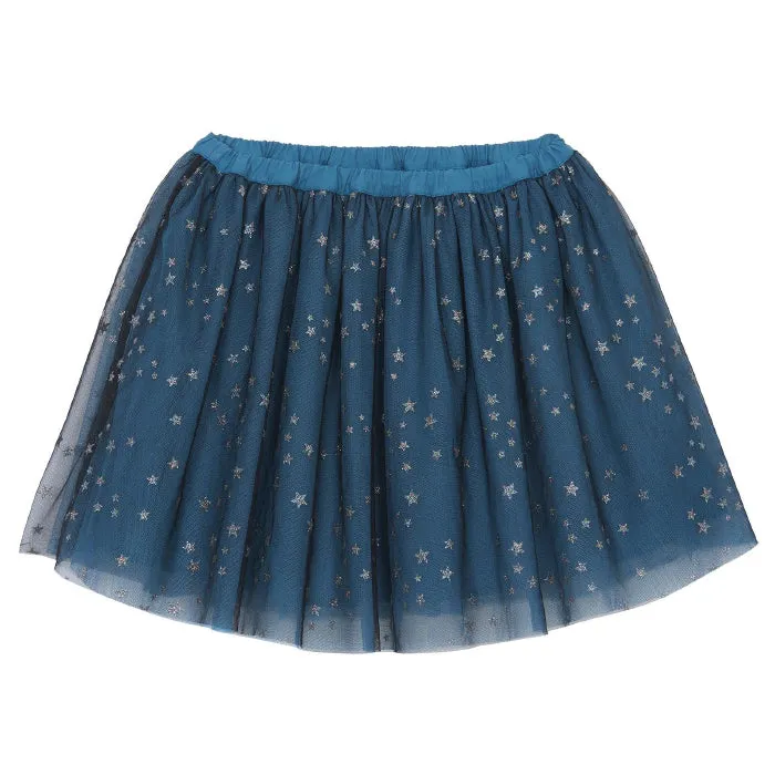 Bonton Child Tutu Skirt Navy Blue Stars