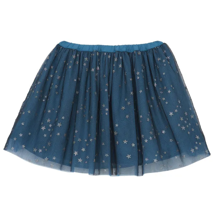 Bonton Child Tutu Skirt Navy Blue Stars