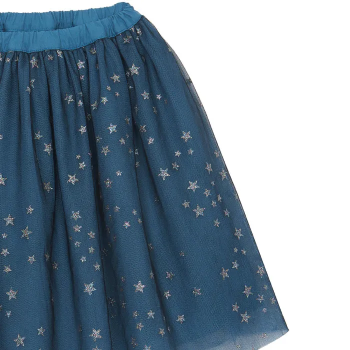 Bonton Child Tutu Skirt Navy Blue Stars