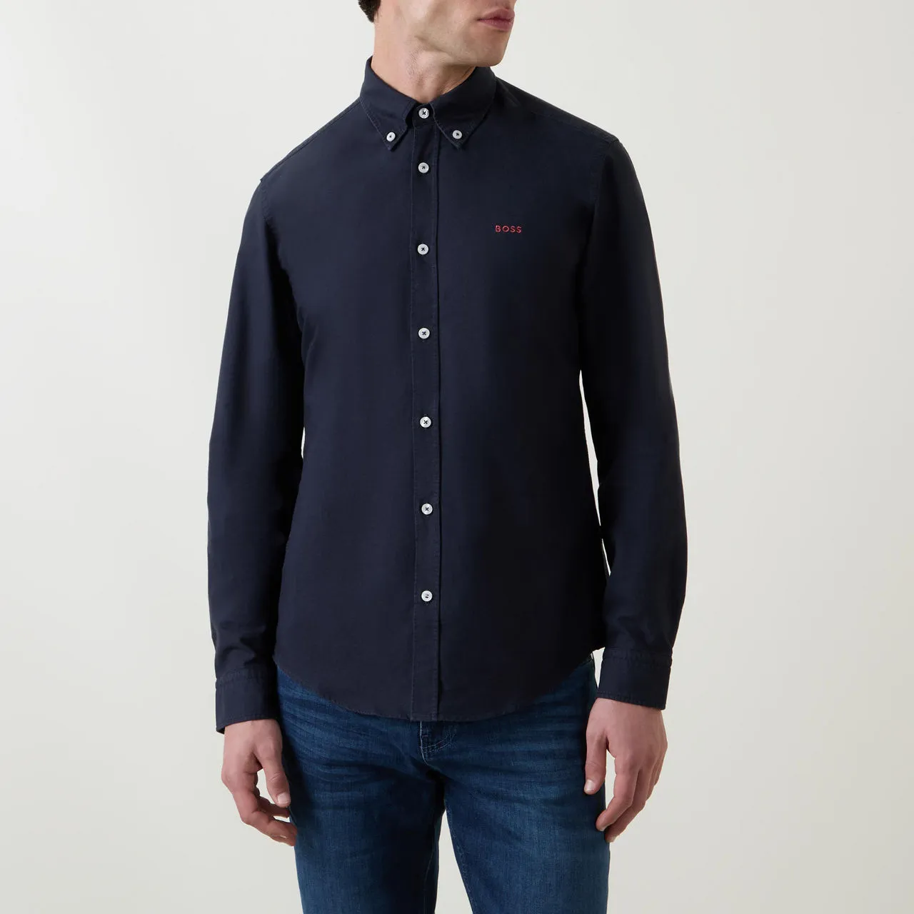 BOSS The Sustainable Edit Roan Logo Casual Shirt - Navy