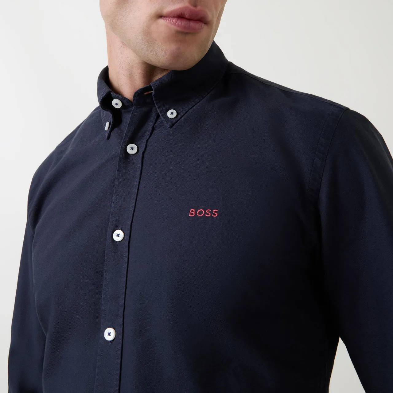 BOSS The Sustainable Edit Roan Logo Casual Shirt - Navy