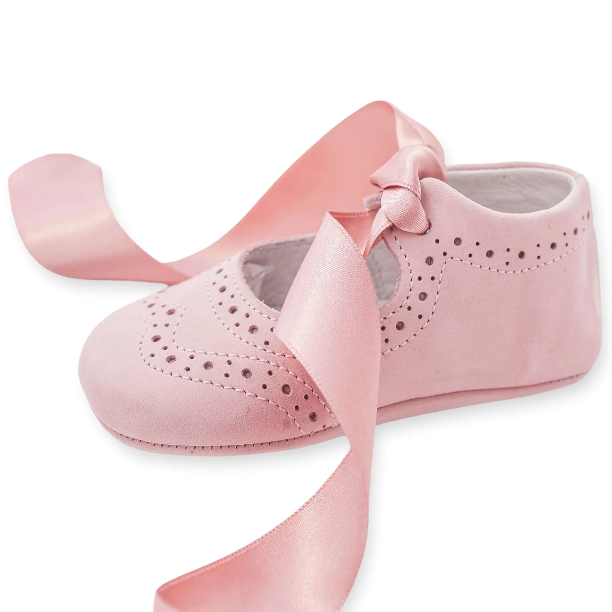 Brogue Baby Girl Shoes - Antique Rose