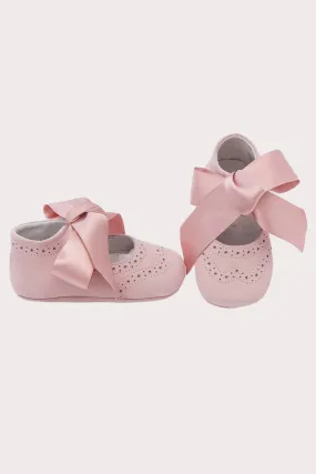 Brogue Baby Girl Shoes - Antique Rose