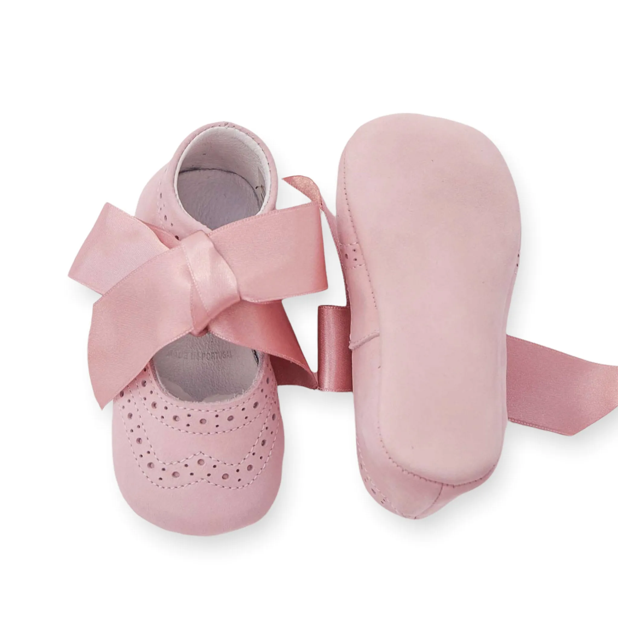 Brogue Baby Girl Shoes - Antique Rose