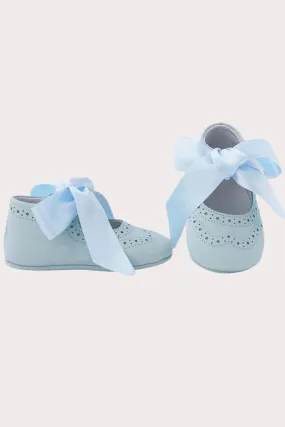 Brogue Baby Girl Shoes - Baby Blue