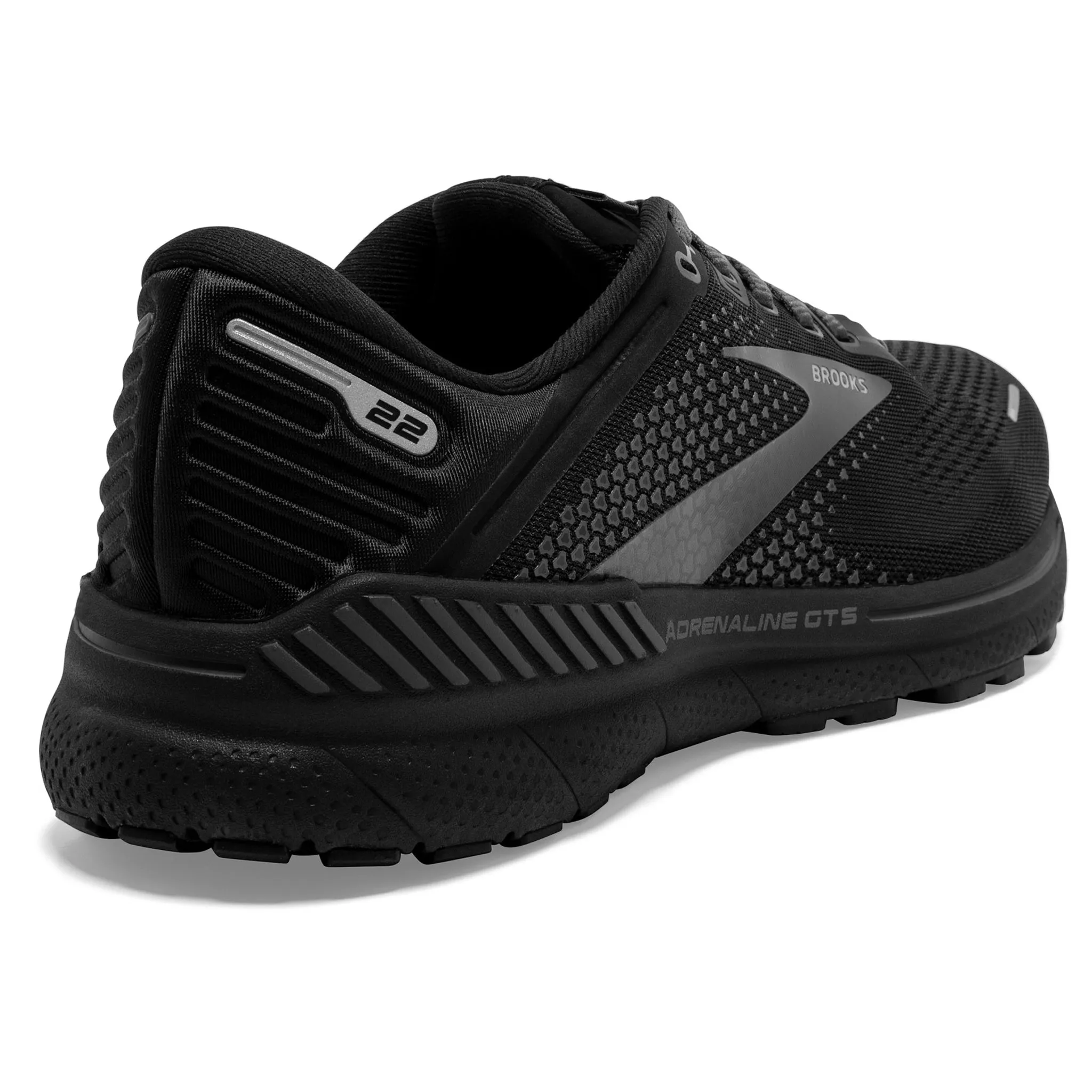 Brooks Women's 120353 020 Adrenaline GTS 22 Black Ebony Cushion Support Running Shoes