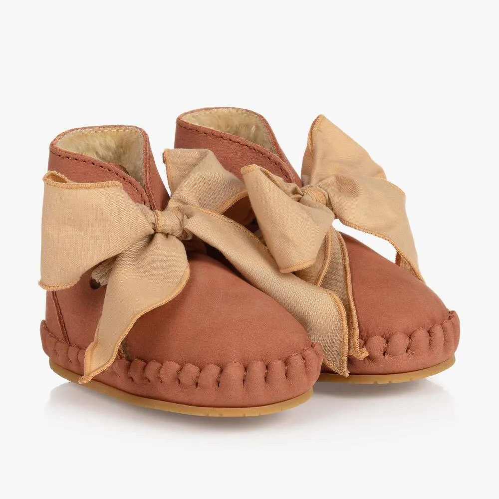 Brown Leather Baby Shoes