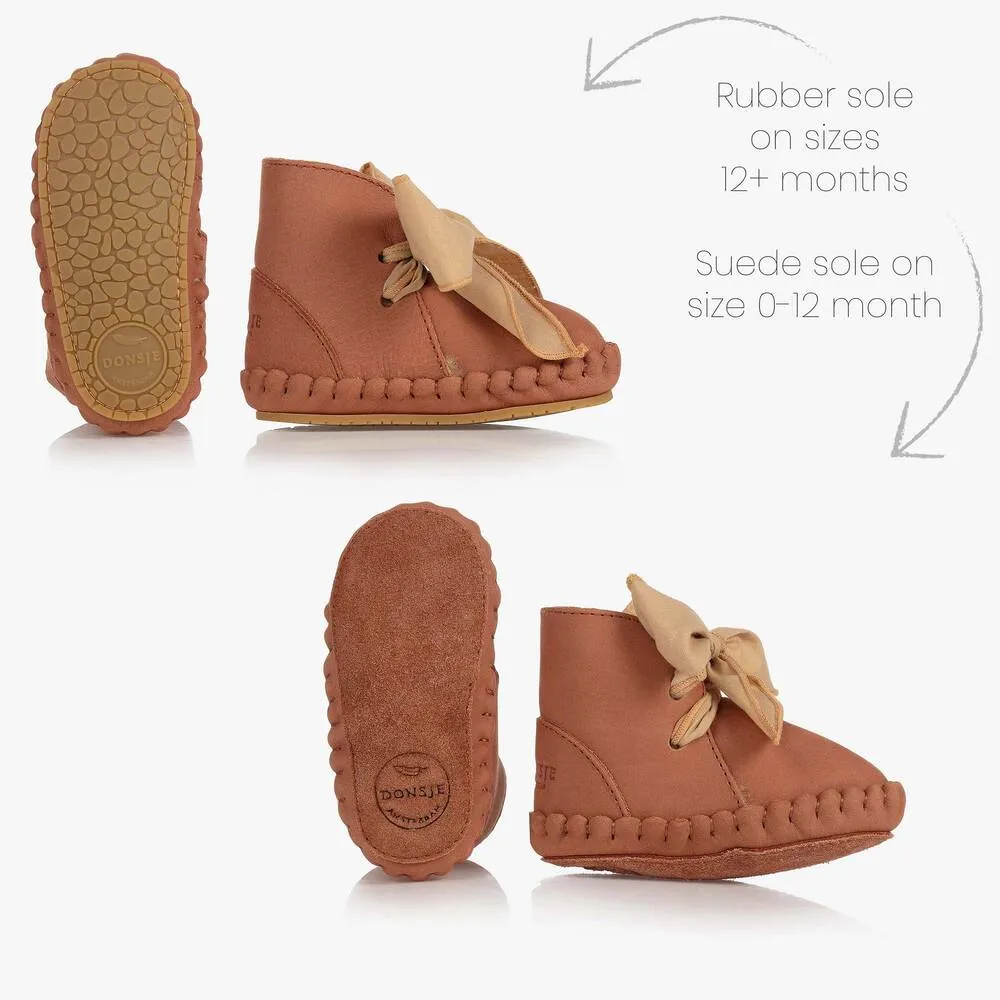 Brown Leather Baby Shoes