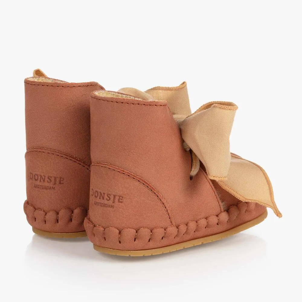 Brown Leather Baby Shoes