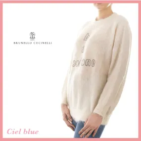 BRUNELLO CUCINELLI  |Crew Neck Casual Style Long Sleeves Plain Office Style