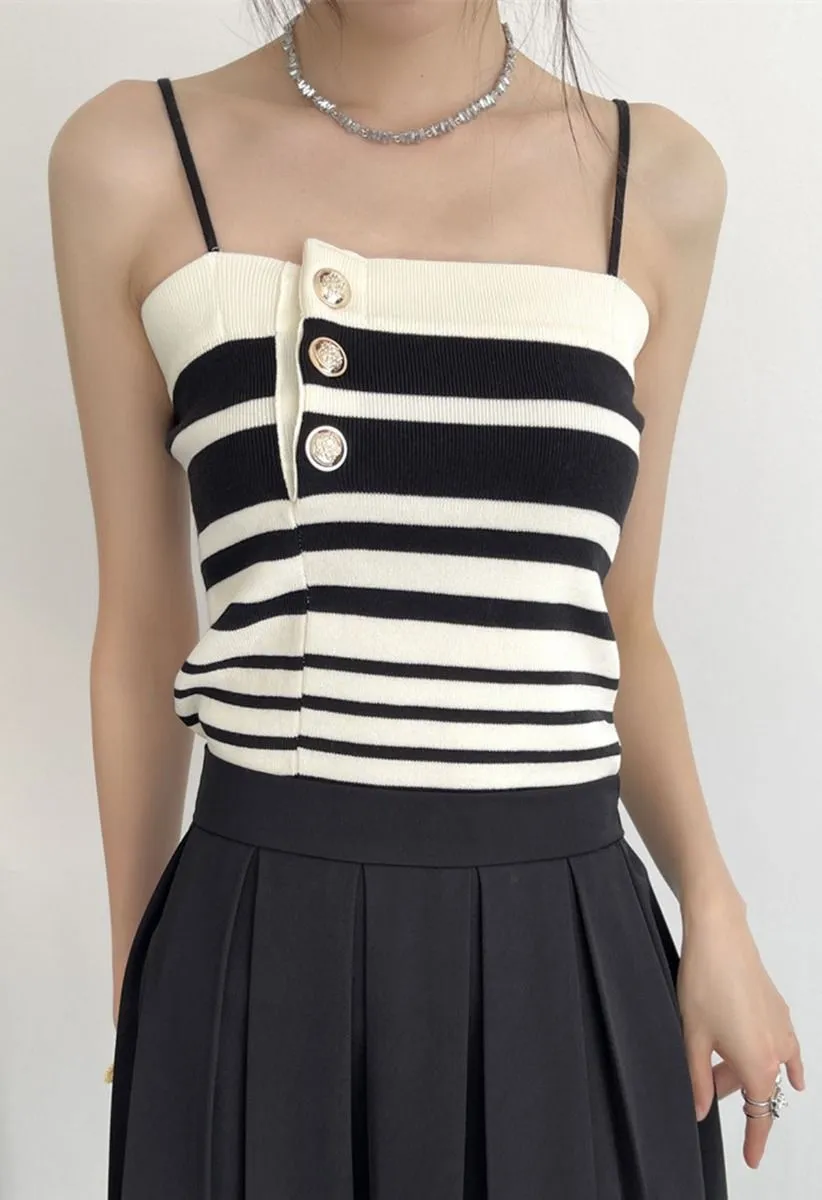 Chicwish  |Stripes Casual Style Elegant Style Tanks & Camisoles