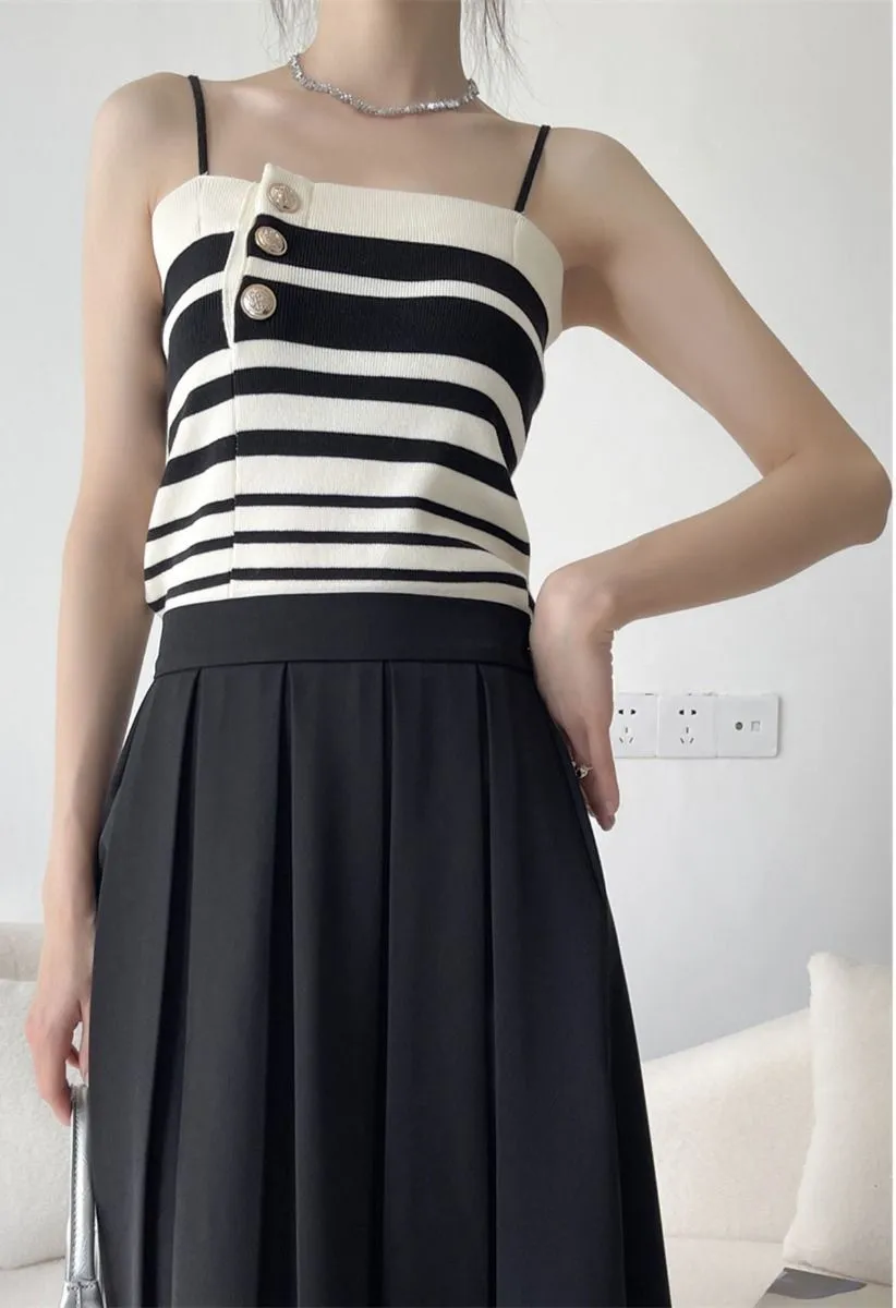 Chicwish  |Stripes Casual Style Elegant Style Tanks & Camisoles