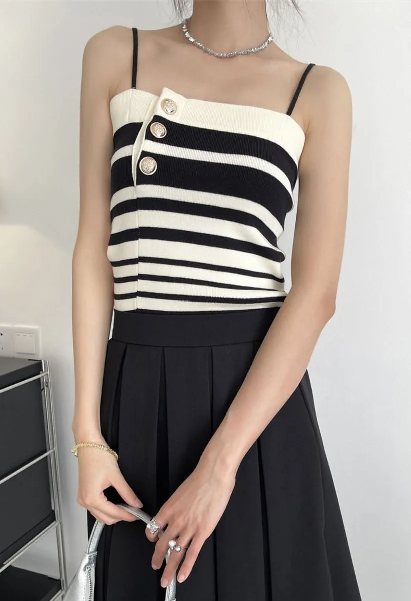 Chicwish  |Stripes Casual Style Elegant Style Tanks & Camisoles