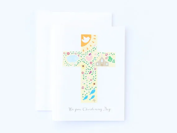 Christening Cross Card