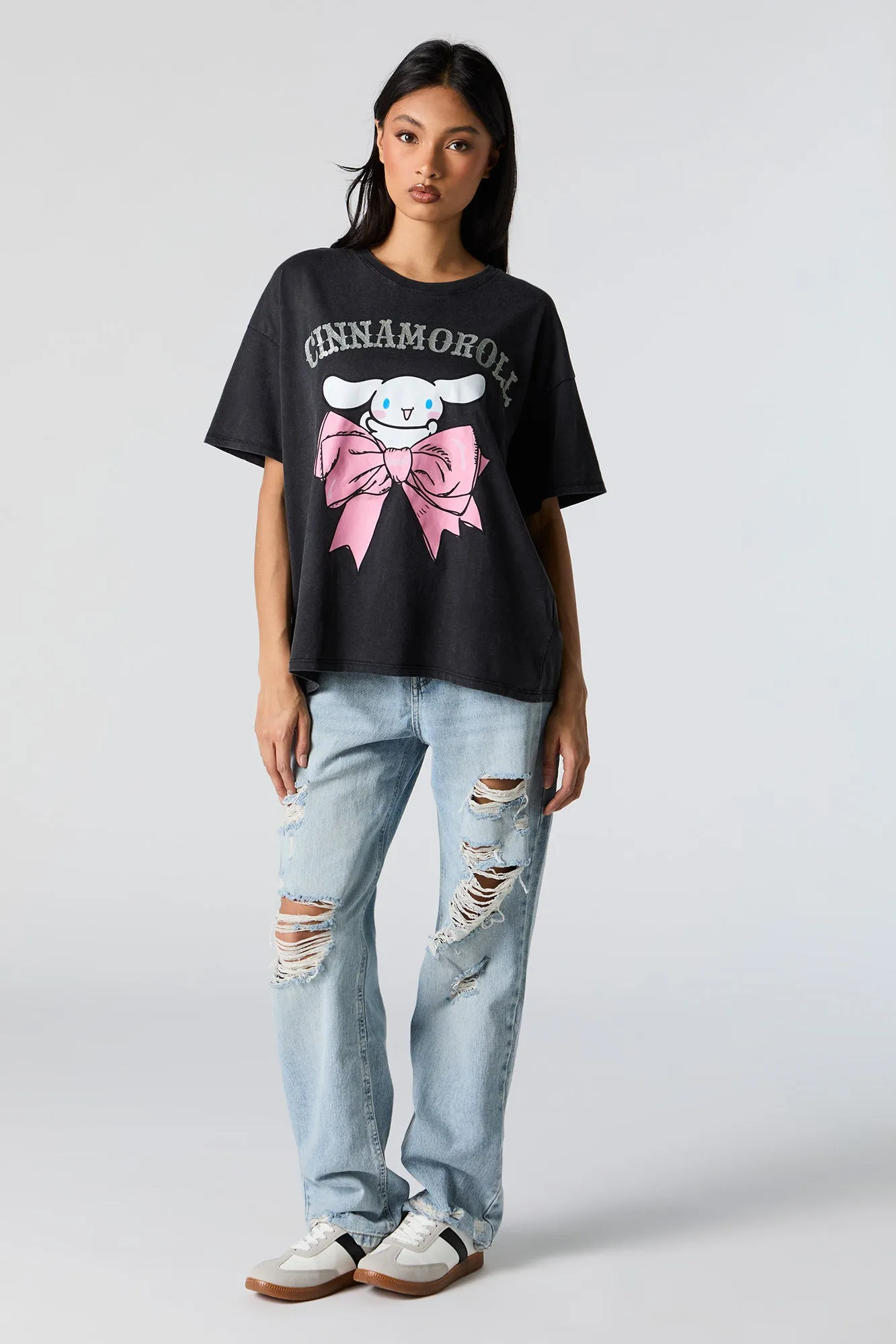 Cinnamoroll Bow Graphic Boyfriend T-Shirt