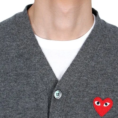 COMME des GARCONS  |Heart Wool Logo Designers Cardigans