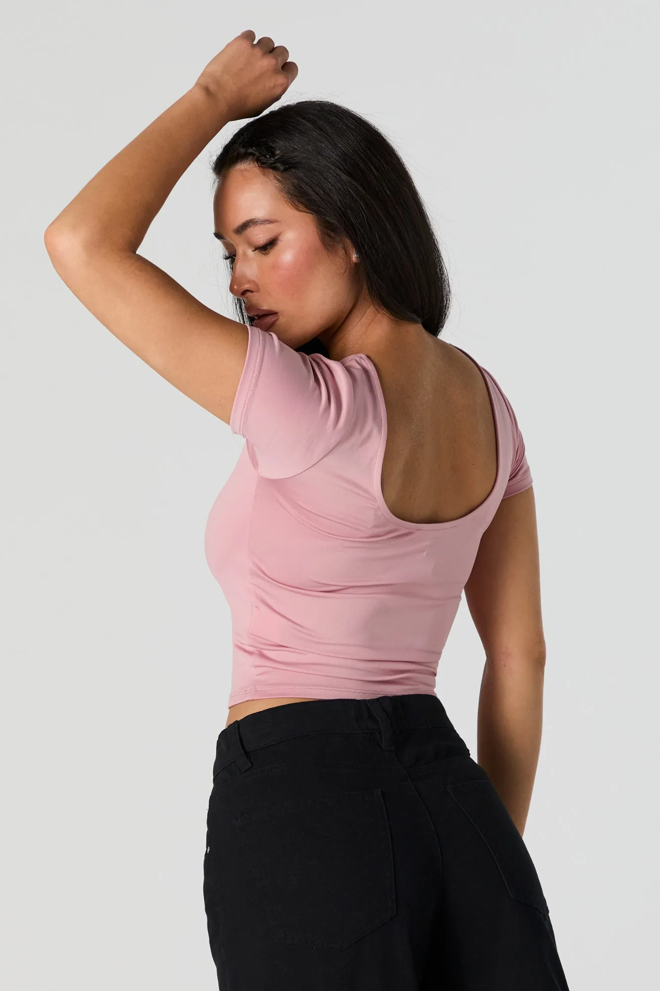 Contour Scoop Back Crop Top