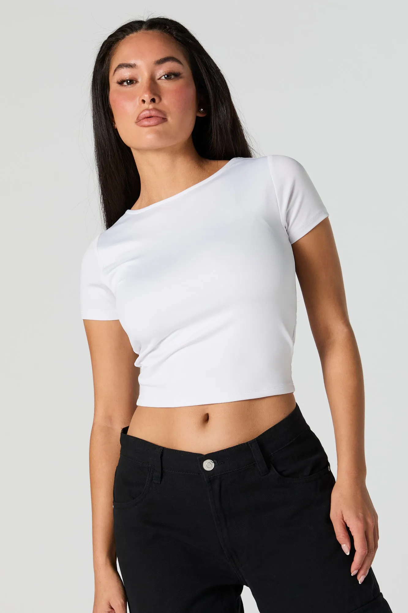 Contour Scoop Back Crop Top