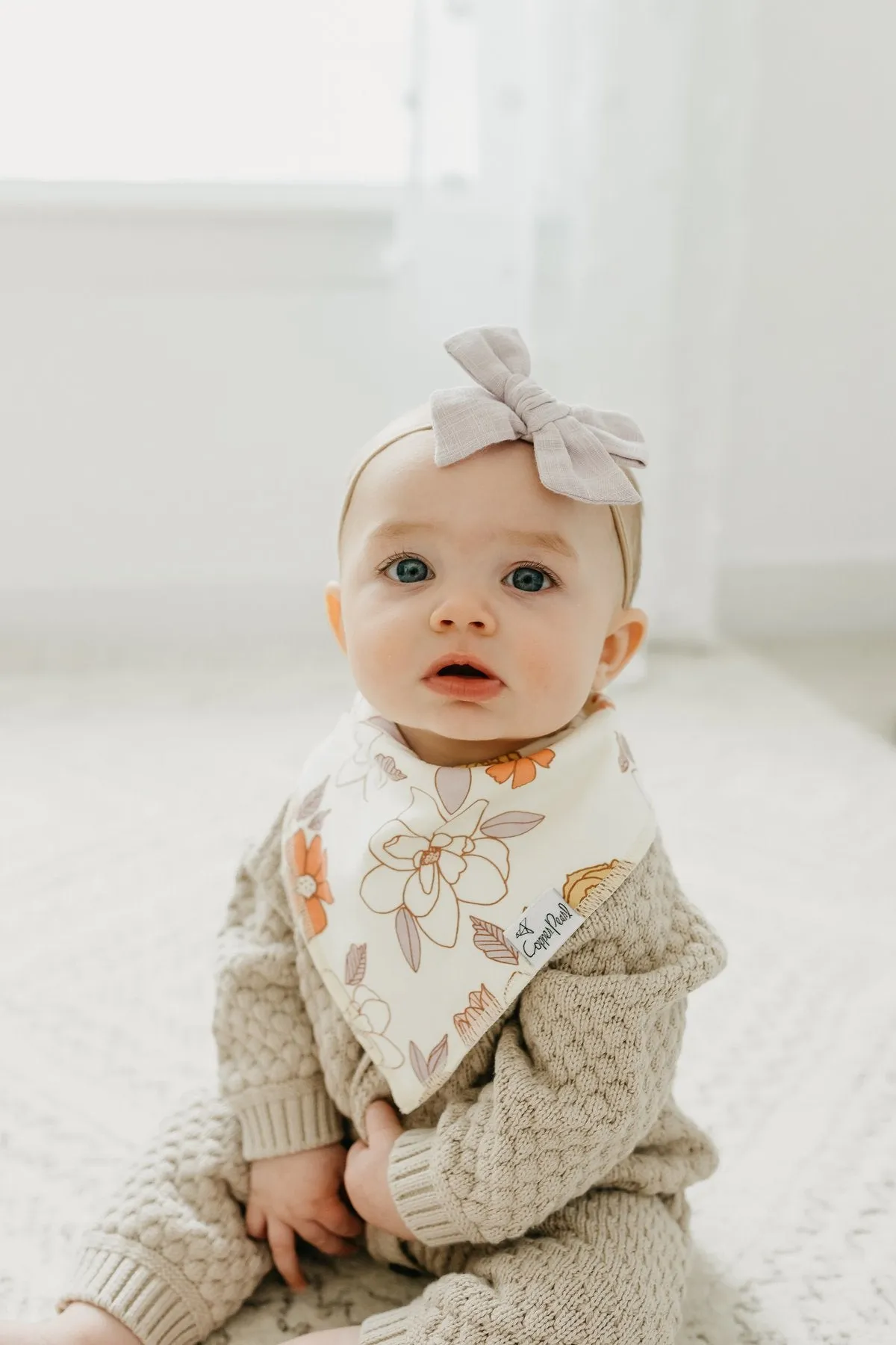 COPPER PEARL BANDANA BIB  SET |  FERRA