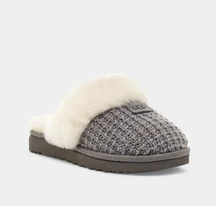 Cozy Knit- The Ugg Slipper in Charcoal