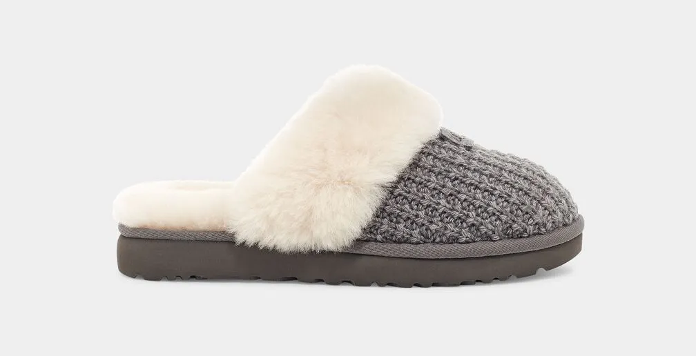 Cozy Knit- The Ugg Slipper in Charcoal