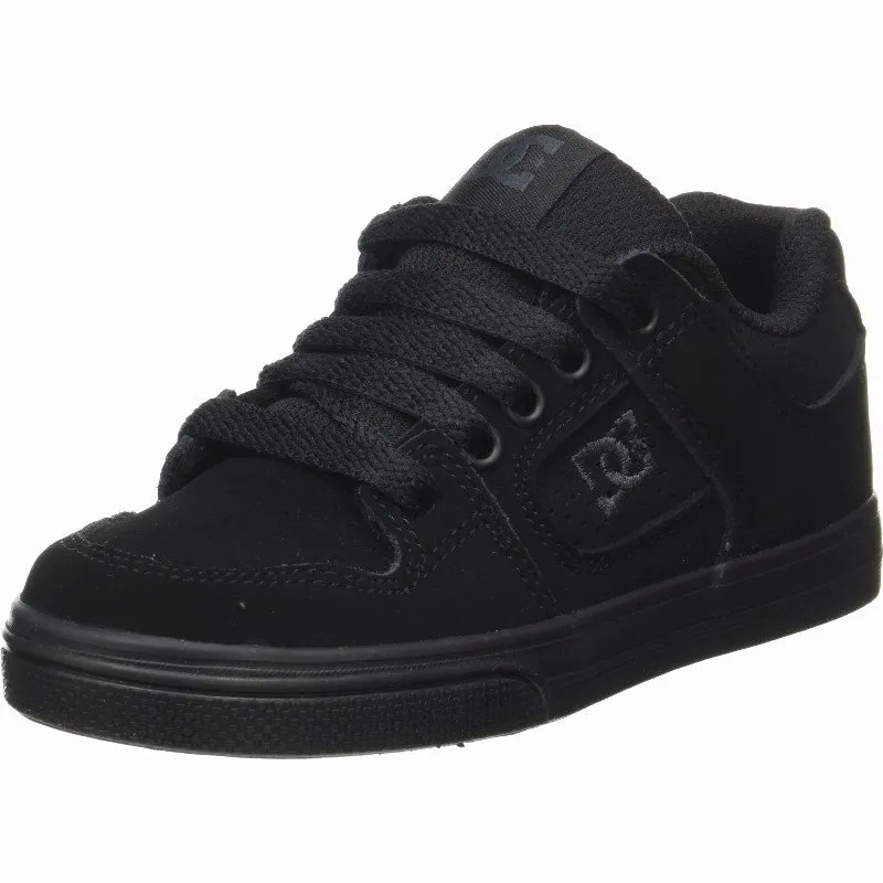 DC Shoes PURE - LEATHER SHOES FOR KIDS BLACK