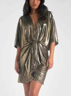 DOLMAN GOLD MINI DRESS