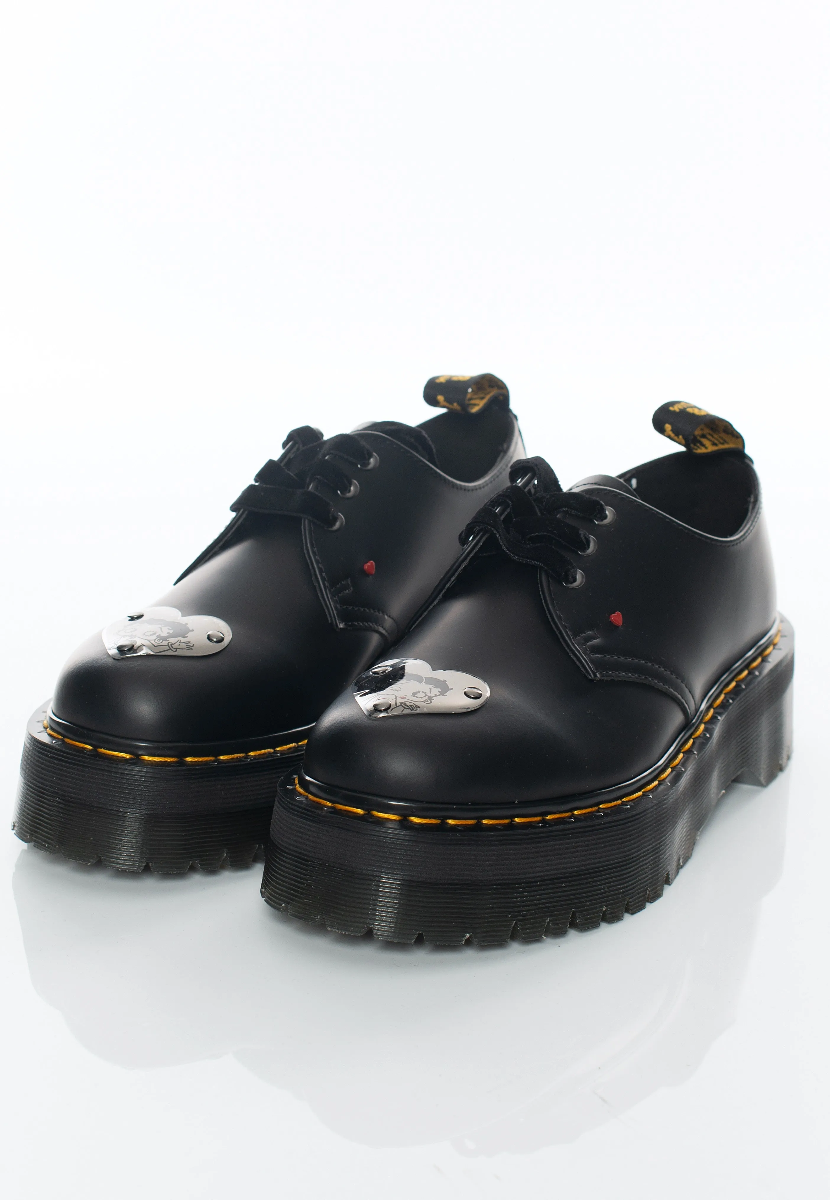 Dr. Martens x Betty Boop - 1461 Quad Black Smooth - Girl Shoes