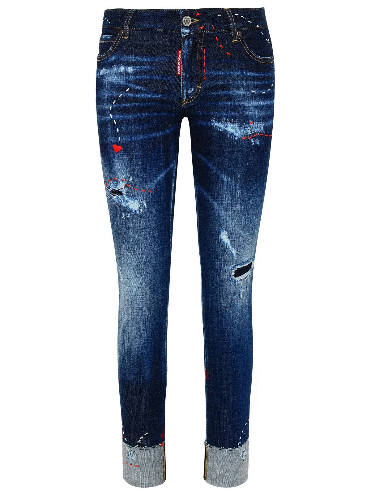 Dsquared2 Distressed Skinny Fit Jeans