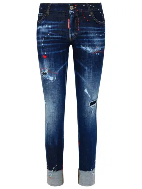 Dsquared2 Distressed Skinny Fit Jeans