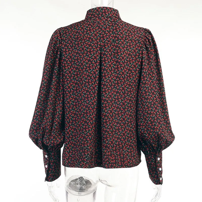 Elegant Sexy Women's Leopard Print Long Sleeves Button Top Blouse Shirt