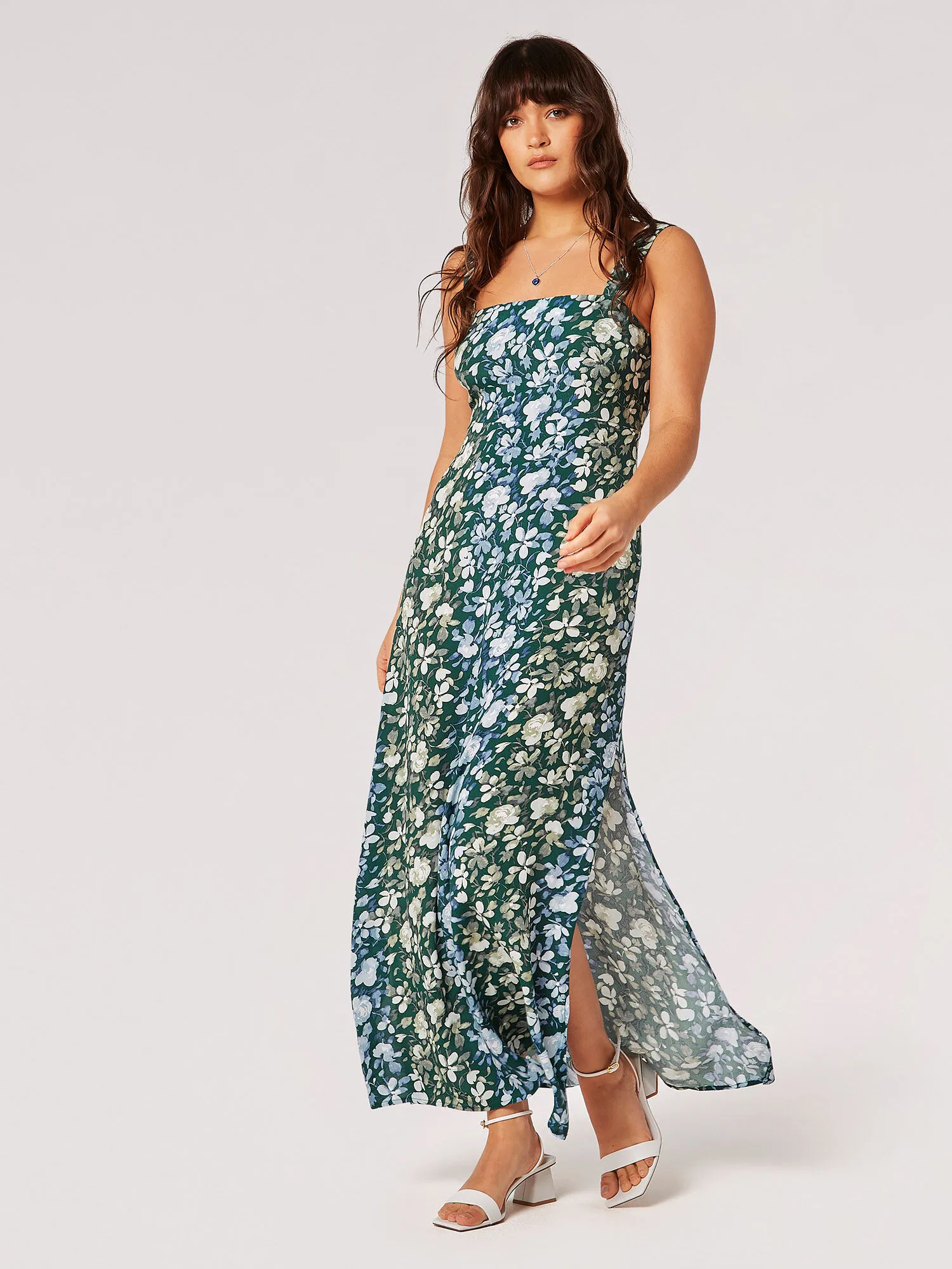 Floral Rose Ombre Camisole Maxi Dress | Apricot Clothing