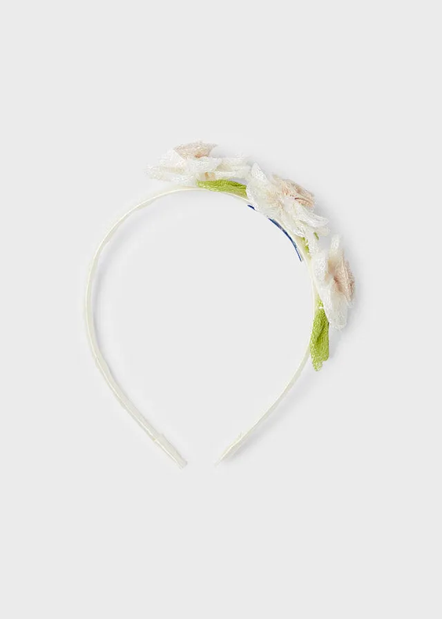 Flowers headband for girl - Natural