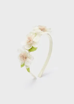 Flowers headband for girl - Natural