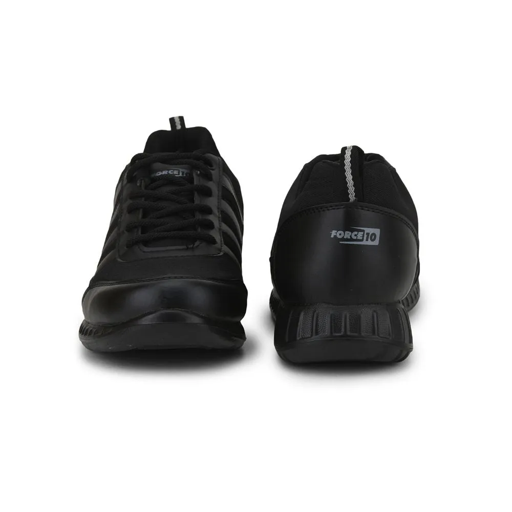 Force10 Black Lacing Uniform School Shoes For Kids 9906-90SL By Liberty