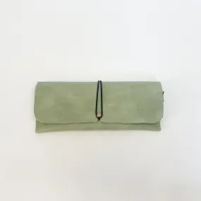 Gia leather sage sunglass pouch