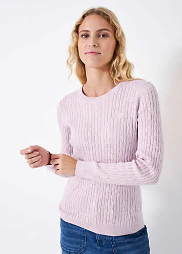 Heritage Crew Neck Cable Jumper by Crew Clothing Company | Look Again