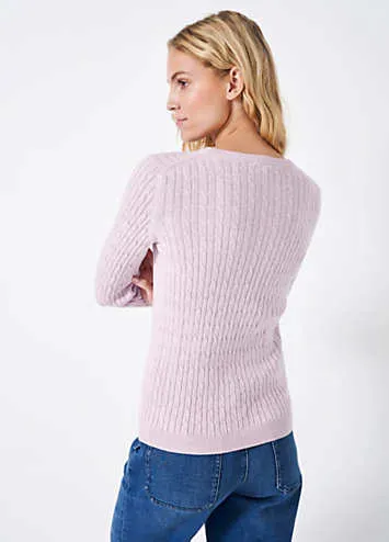 Heritage Crew Neck Cable Jumper by Crew Clothing Company | Look Again